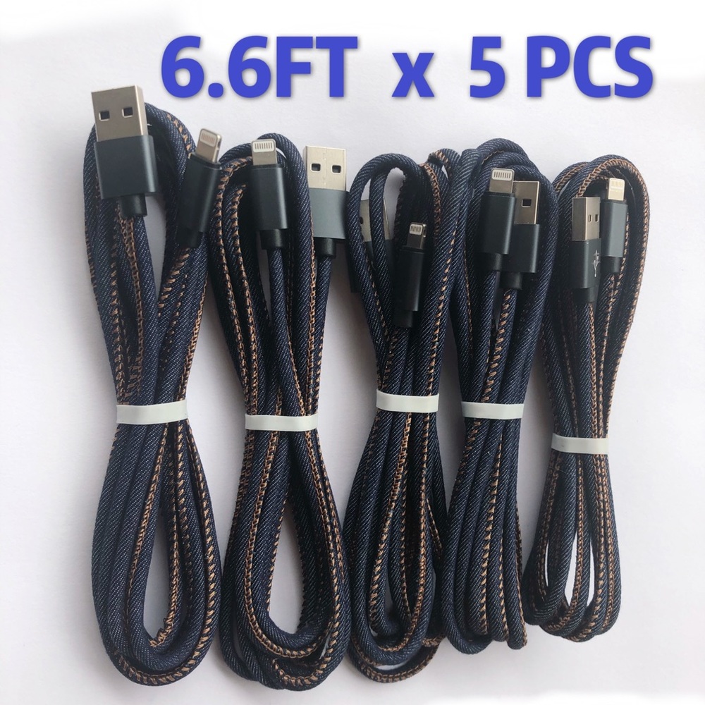 IPHONE CHARGER LED 6.6FT *5PCS